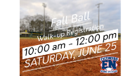 Fall Ball 2022 Registration Open/Walk-up Registration 10 AM - 12 PM